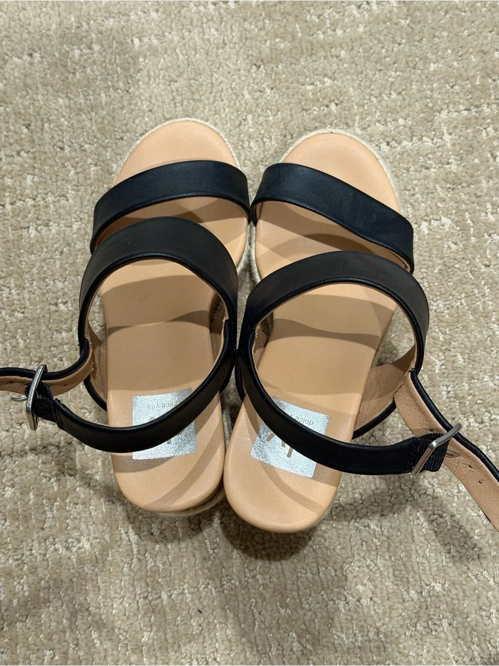 Dolce Vita black strap espadrilles